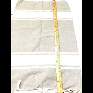 Indaga Striped Gray White Napkin with Tassels